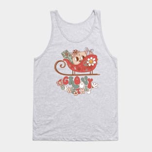 Groovy Christmas Sleigh Tank Top